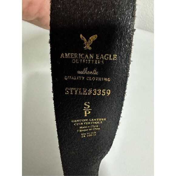 AMERICAN EAGLE OUTFITTERS Leather BELT Turquoise Stone Concho Buckle S - Picture 5 of 12
